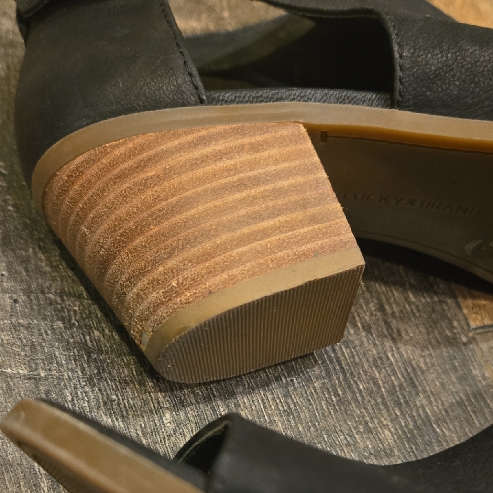 LUCKY Black Ankle Boot/sandals - Picture 7 of 7